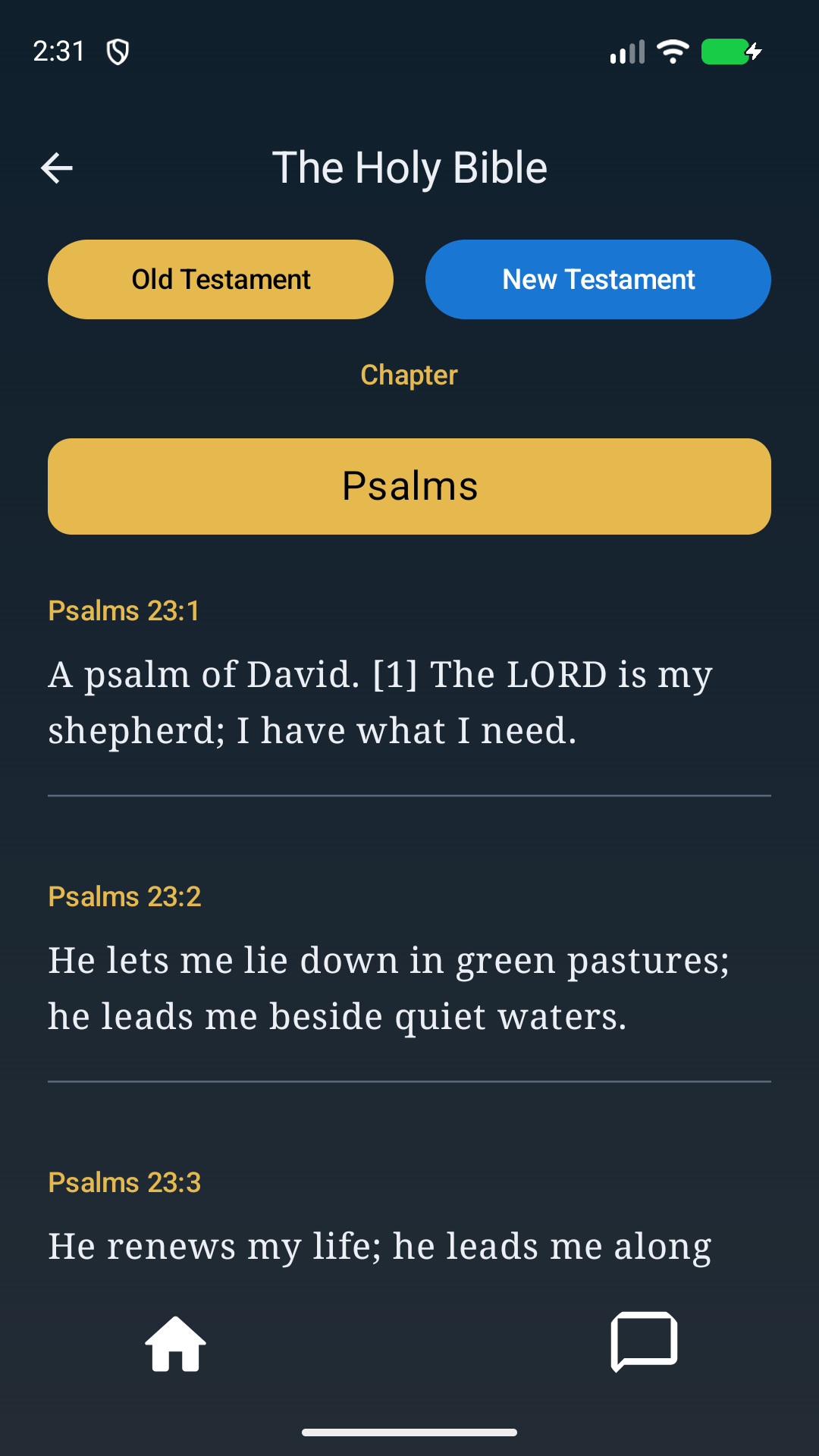 Offline sacred text reader